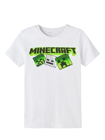 NAME IT Minecraft T-shirt Muxin Bright White
